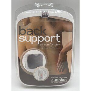 Inflatable Back Support Cushion With Memory Foam & Fleece For Comfort & Posture